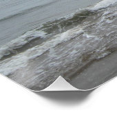 Foggy Scarborough Beach Poster (Ecke)