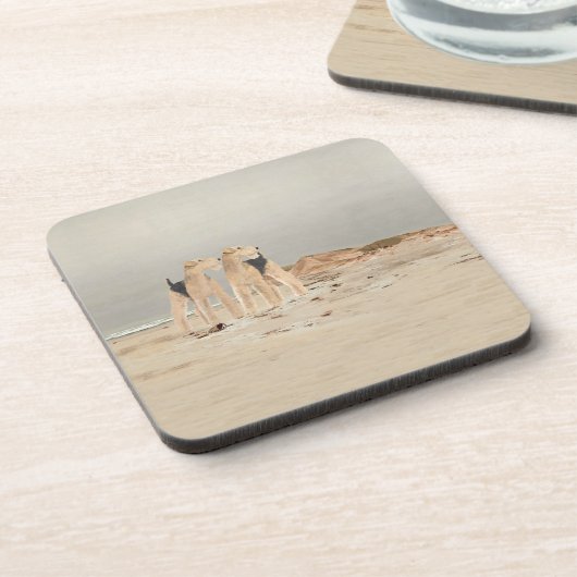 Foggy Seaside Getränkeuntersetzer (Linke Seite)