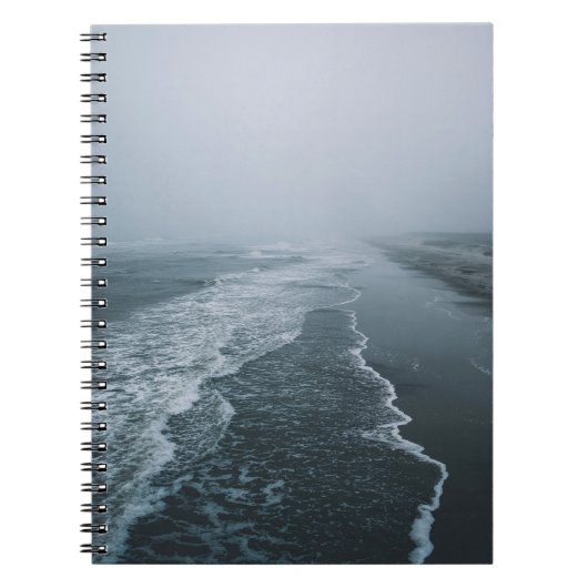 Foggy Shoreline Ocean Waves Notebook Notizblock (Vorderseite)