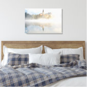 Foggy Sonnenaufgang am Bled-See Leinwanddruck (Insitu (Schlafzimmer))