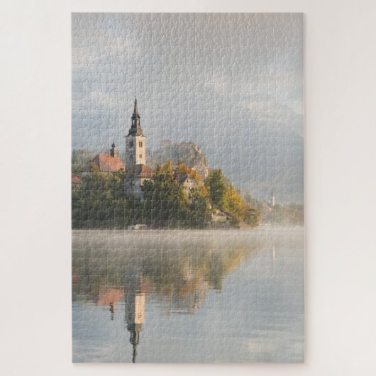Foggy sunrise Lake Bled Puzzle (Vertikal)