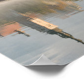 Foggy sunrise Lake Bled Vertikales Poster (Ecke)