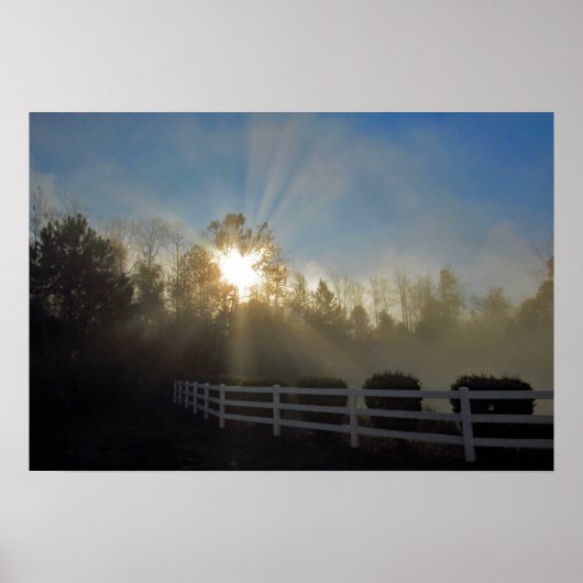 Foggy Sunrise Poster (Vorne)