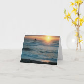 Foggy Sunset/Seascape...... Karte (Gelbe Blume)