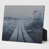 Foggy swamp landscape fotoplatte (Seite)