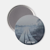 Foggy swamp landscape magnet (Vorderseite/Rückseite)