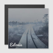 Foggy swamp landscape magnetkarte (Vorne/Hinten)