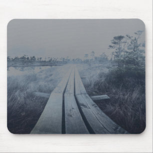 Foggy swamp landscape mousepad