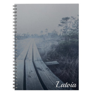 Foggy swamp landscape notizblock