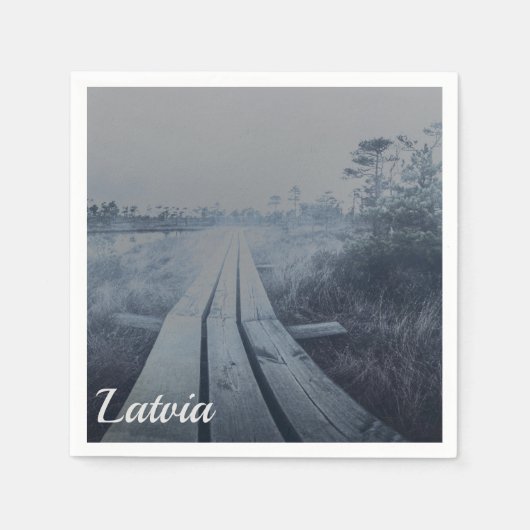 Foggy swamp landscape serviette (Vorderseite)