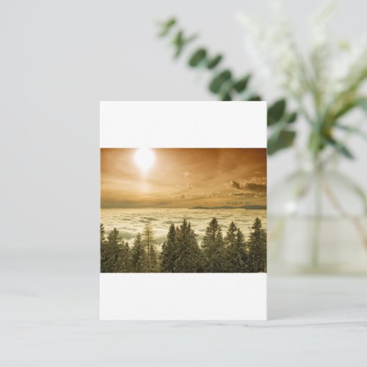 Foggy Tal Postkarte (Stehend Vorderseite)