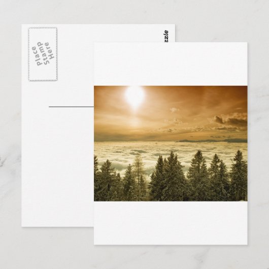 Foggy Tal Postkarte (Vorne/Hinten)