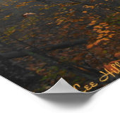 Foggy Train im Spätherbst Waldposter Poster (Ecke)