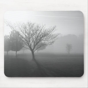 Foggy Tree in Black & White Mousepad