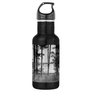 Foggy Trees an Table Rock Graustufen Edelstahlflasche