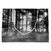 Foggy Trees an Table Rock Graustufen Große Geschenktüte (Vorderseite)