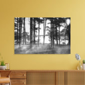 Foggy Trees an Table Rock Graustufen Leinwanddruck (Insitu (Wohnzimmer))