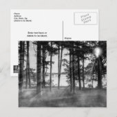 Foggy Trees an Table Rock Graustufen Postkarte (Vorne/Hinten)