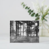 Foggy Trees an Table Rock Graustufen Postkarte (Stehend Vorderseite)