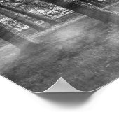 Foggy Trees an Table Rock Grayscape Poster (Ecke)