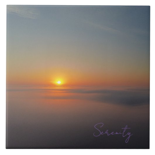 Foggy und Serene Sunrise Fliese (Vorderseite)