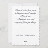 Foggy Winter Forest Feiertagskarte (Rückseite)