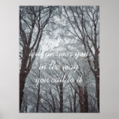 Foggy Winter Forest Poster (Vorne)