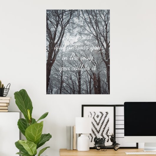 Foggy Winter Forest Poster (Heimbüro)
