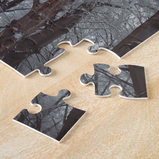Foggy Winter Forest Puzzle (Seite)