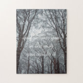 Foggy Winter Forest Puzzle (Vertikal)