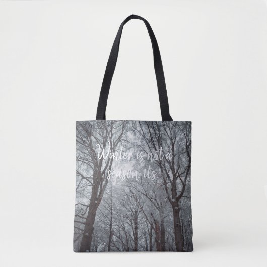 Foggy Winter Forest Tasche (Vorderseite)