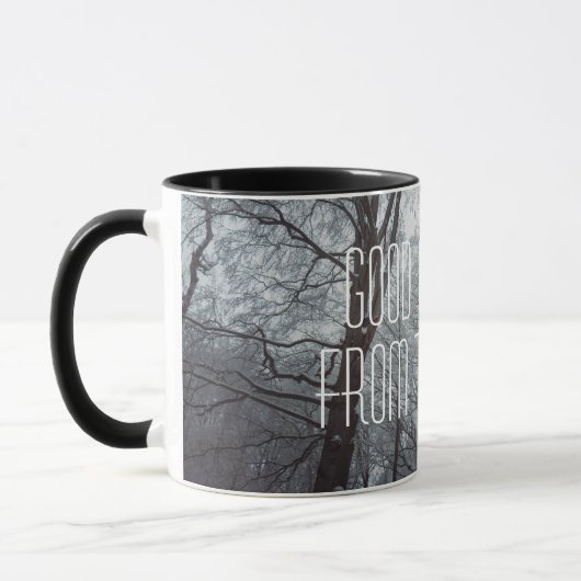 Foggy Winter Forest Tasse (Links)