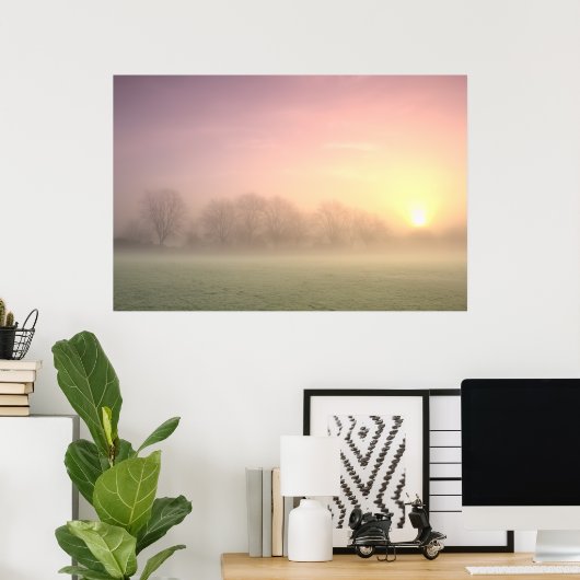 Foggy Winter Sunrise (6598) Poster (Heimbüro)