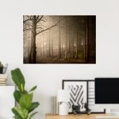 Foggy Woodland Rushmere Country Park (0845) Poster (Heimbüro)