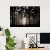 Foggy Woodland Rushmere Country Park (0872) Poster (Heimbüro)