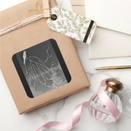 Foggy Woods Square Sticker