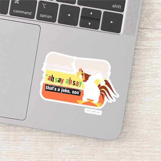 Foghorn, das ist ein Witz, Sohn Aufkleber (Detail)