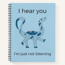 Foghorn Dino "I Hear You" Meme Spiral Notebook Notizblock