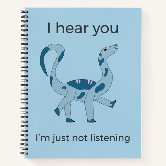 Foghorn Dino "I Hear You" Meme Spiral Notebook Notizblock (Vorderseite)