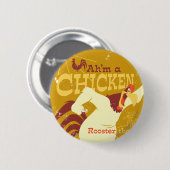 Foghorn Ich bin ein Huhn Button (Vorne & Hinten)