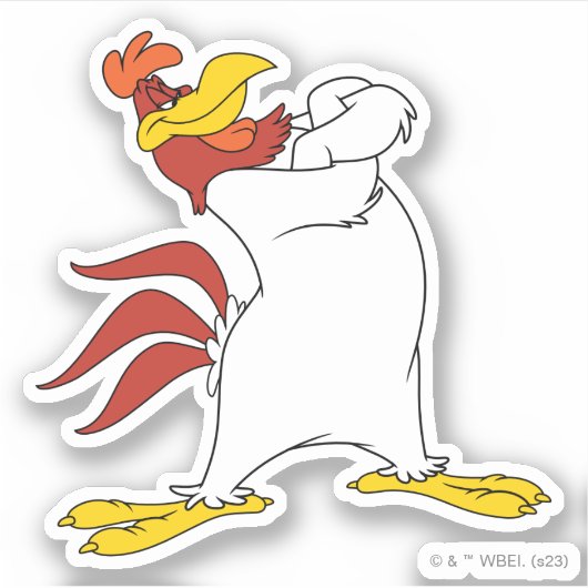 Foghorn Leghorn Arms Crossed Aufkleber (Vorderseite)