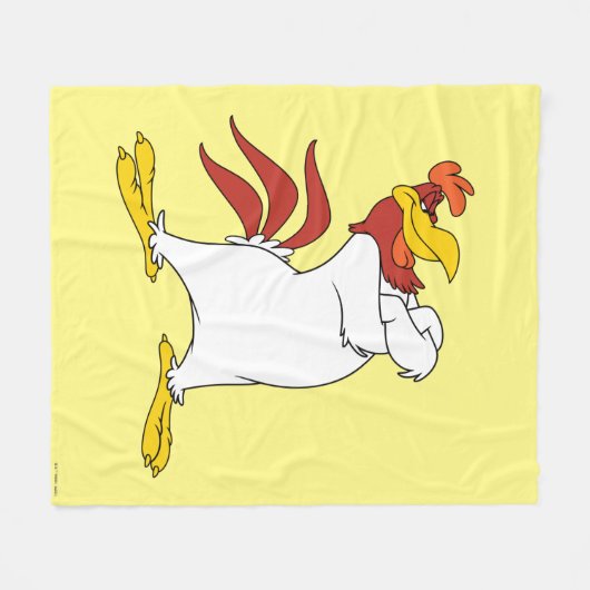 Foghorn Leghorn Arms Crossed Fleecedecke (Vorderseite (Horizontal))