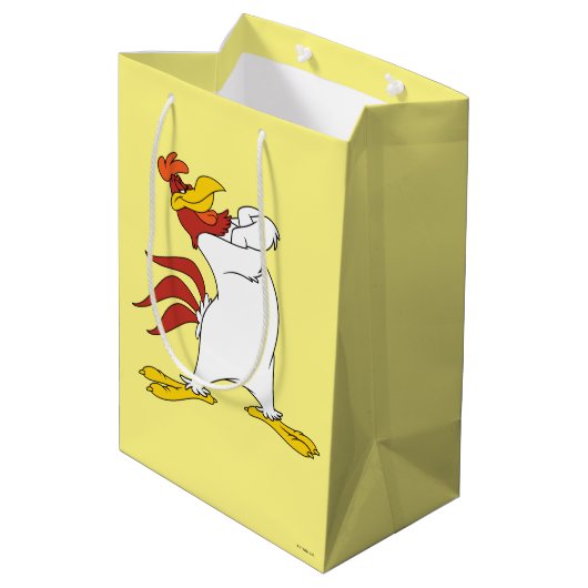 Foghorn Leghorn Arms Crossed Mittlere Geschenktüte (Rückseite Schrägansicht)