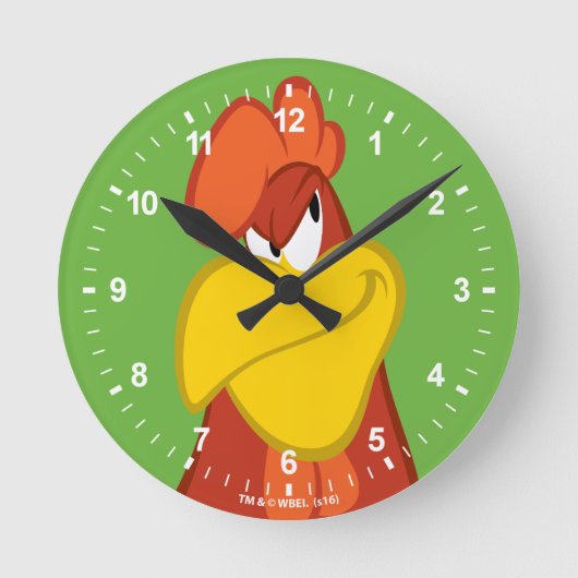 Foghorn Leghorn | Mischmasch Runde Wanduhr (Vorderseite)