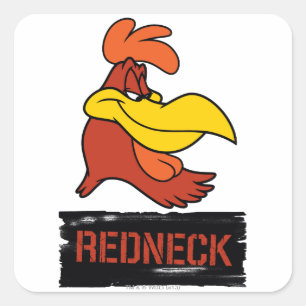 Foghorn Redneck Quadratischer Aufkleber