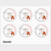 Foglio 6 adesivi CapoeiraNapoli Runder Aufkleber (Blatt)