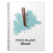 Fogo Insel Kanada Kartenposter Notizblock (Vorderseite)