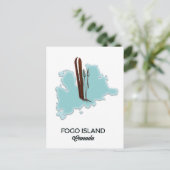 Fogo Insel Kanada Kartenposter Postkarte (Stehend Vorderseite)