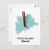 Fogo Insel Kanada Kartenposter Postkarte (Vorne/Hinten)