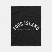 Fogo Island Newfoundland Canada College Text Fleecedecke (Vorderseite)